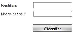 Formulaire de connexion Formulaire de connexion