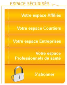 Menu espace sécurisés Miel Mutuelle