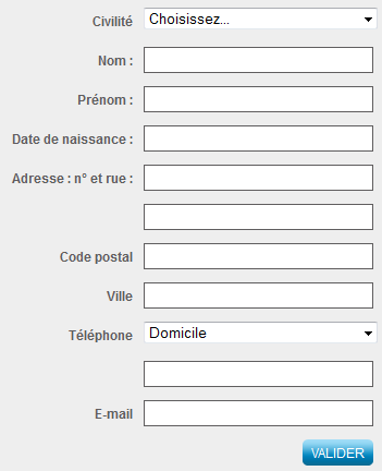 Aucune adresse mail n'est enregistrée dans votre dossier, ou celle-ci est invalide