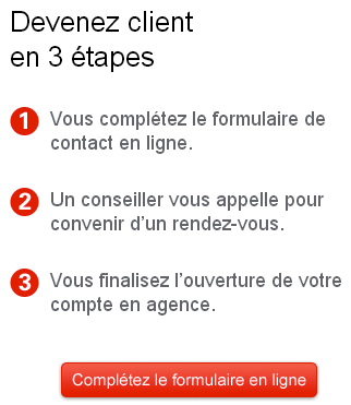 Devenez client en 3 étapes