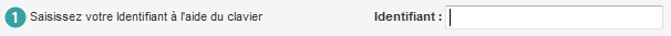 Saisissez votre Identifiant à l'aide du clavier
