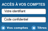 Accèdez à vos comptes Banque Nuger à gauche