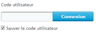 Popup connexion - Code utilisateur Popup connexion - Code utilisateur