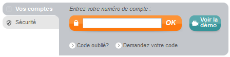 Entrez votre numéro de compte