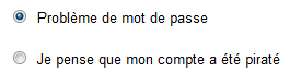 nature du problème que vous rencontrez avec votre compte Yahoo