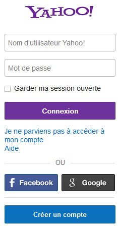 Ouverture de session Yahoo