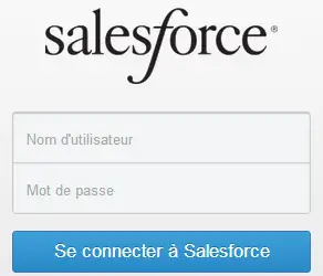 Connectez vous à votre compte Salesforce