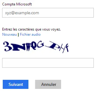 Réinitialisez votre mot de passe OUTLOOK