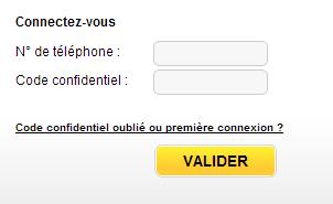 Connectez vous à votre compte de Laposte Mobile