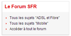 Accédez au forum d'échanges de SFR 