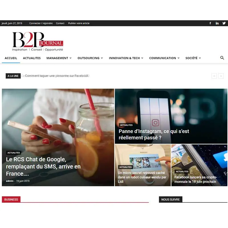 Journal B2B, votre magazine spécialisé dans les thématiques du B2B